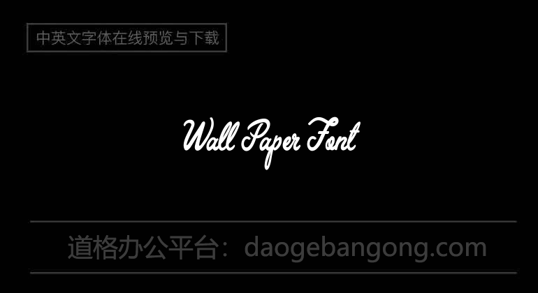 Wall Paper Font