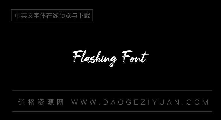 Flashing Font