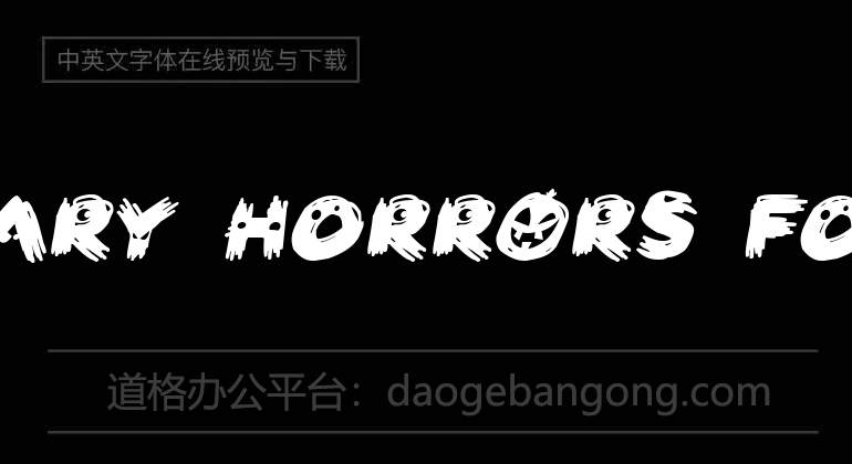 Scary HorrOrs Font