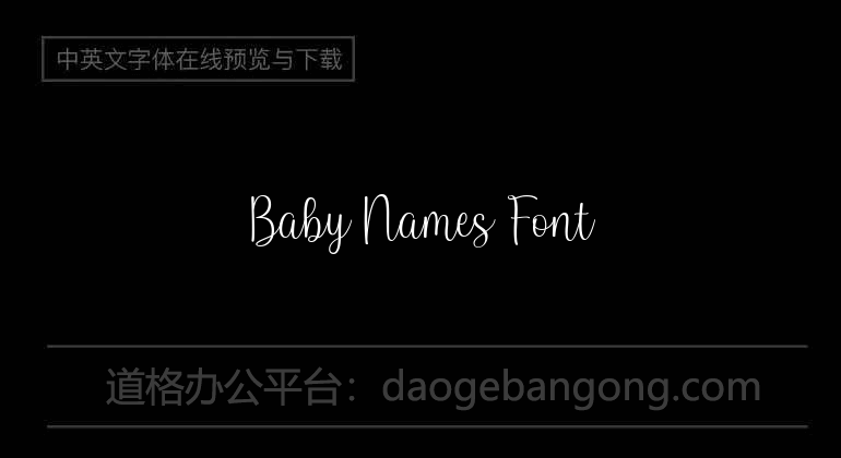 Baby Names Font