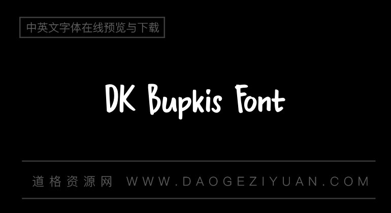DK Bupkis Font
