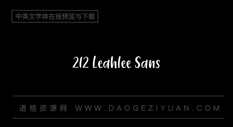 212 Leahlee Sans