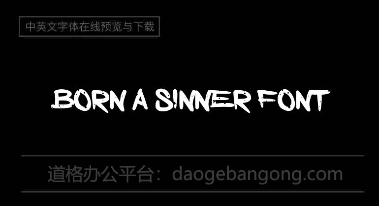 Born a Sinner Font