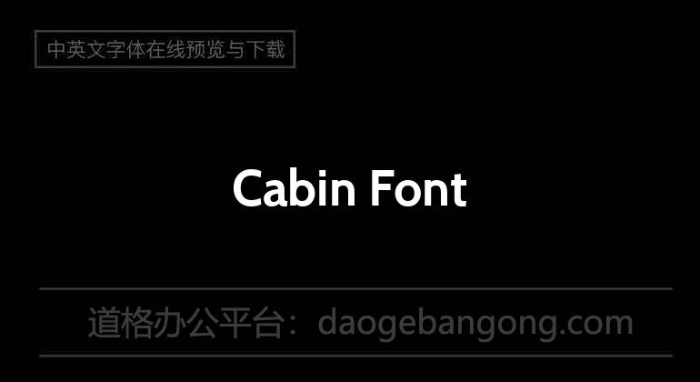 Cabin Font