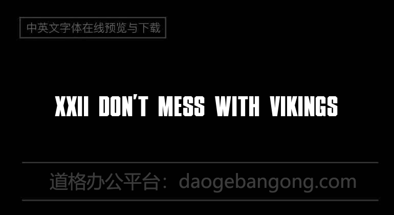 XXII Don't mess with Vikings
