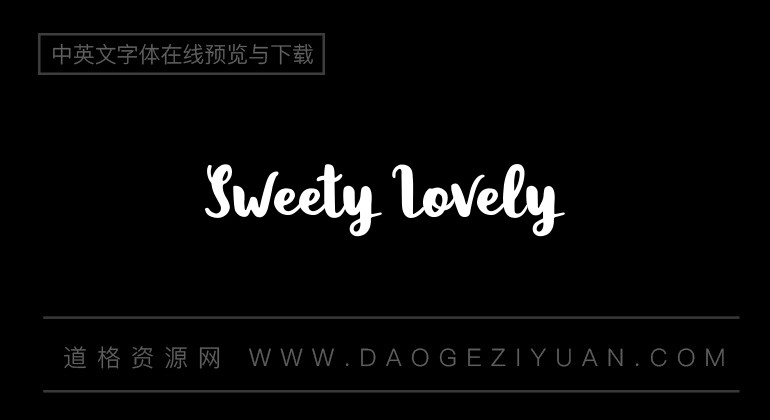 sweety lovely字体-英文字体免费字体下载在线转换-道格资源