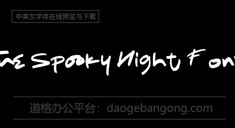 The Spooky Night Font