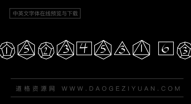 GamingDice Font