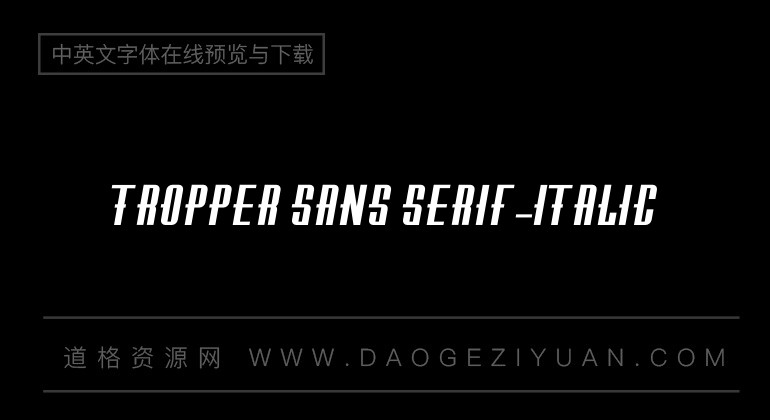 Tropper Sans Serif-Italic