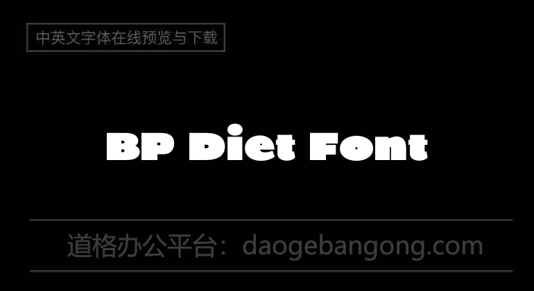 BP Diet Font