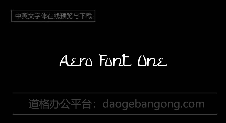 Aero Font One