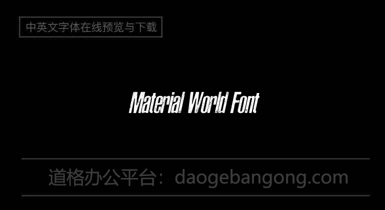 Material World Font