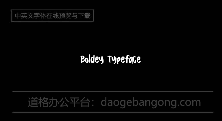 Boldey Typeface