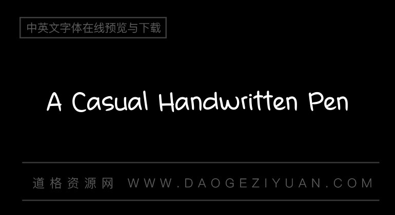 A Casual Handwritten Pen