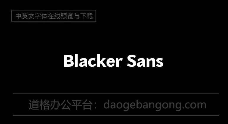 Blacker Sans