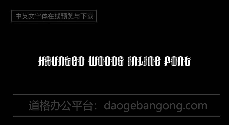 Haunted Woods Inline Font