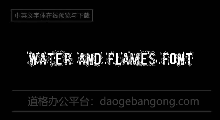 Water and Flames Font