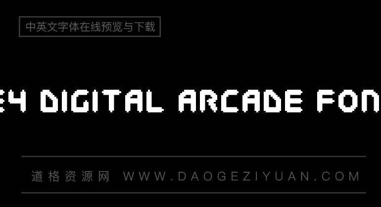 E4 Digital Arcade Font