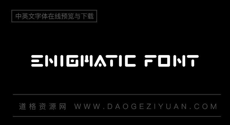 Enigmatic Font