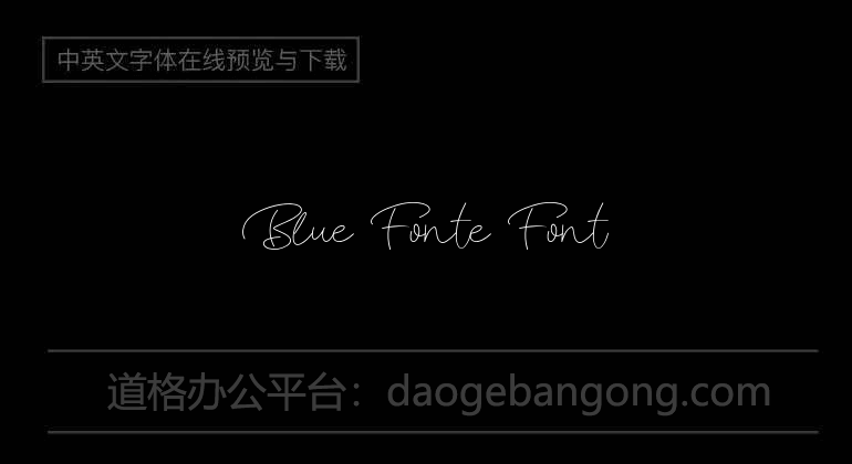 Blue Fonte Font