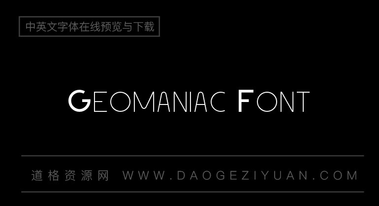 Geomaniac Font