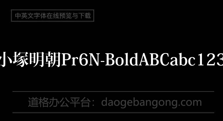 小塚明朝Pr6N-Bold