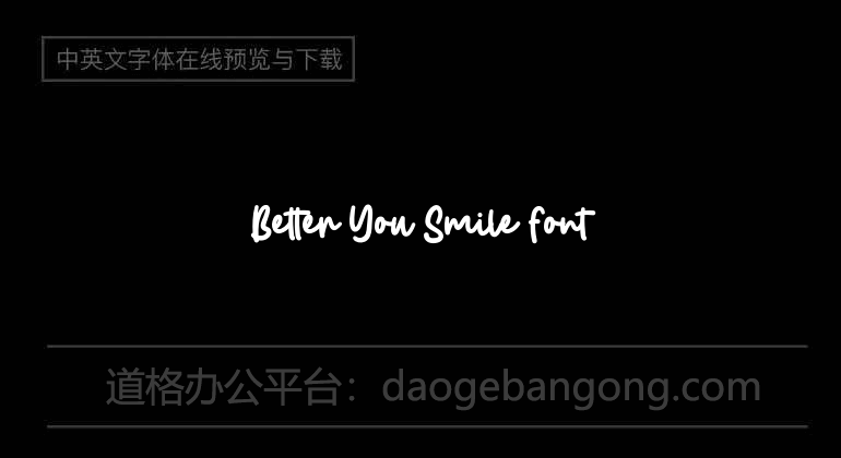 Better You Smile Font