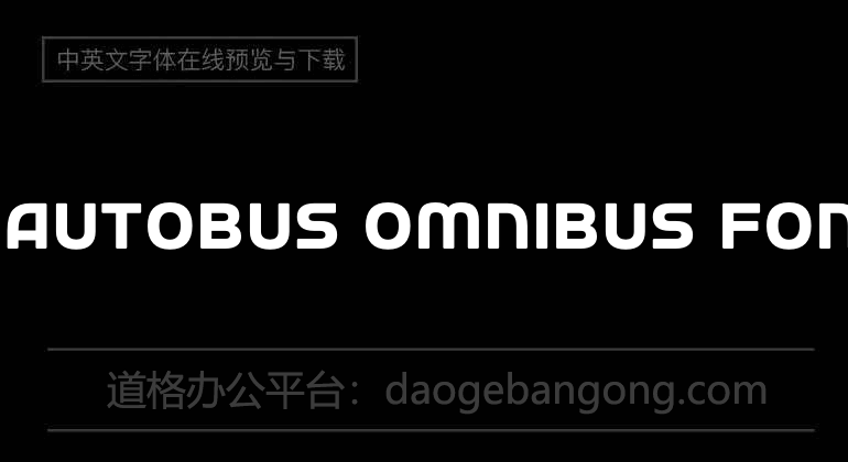 a Autobus Omnibus Font