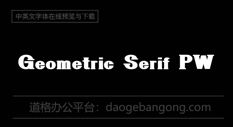 Geometric Serif PW