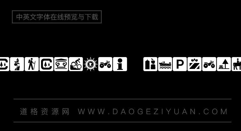 DNR Recreation Symbols Font