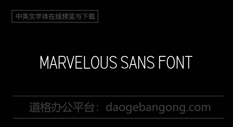 Marvelous Sans Font