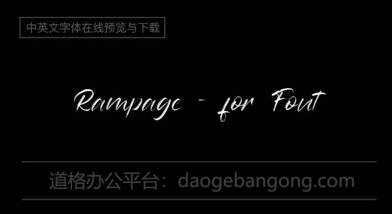 Rampage - for Font