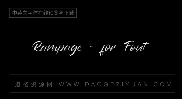 Rampage - for Font