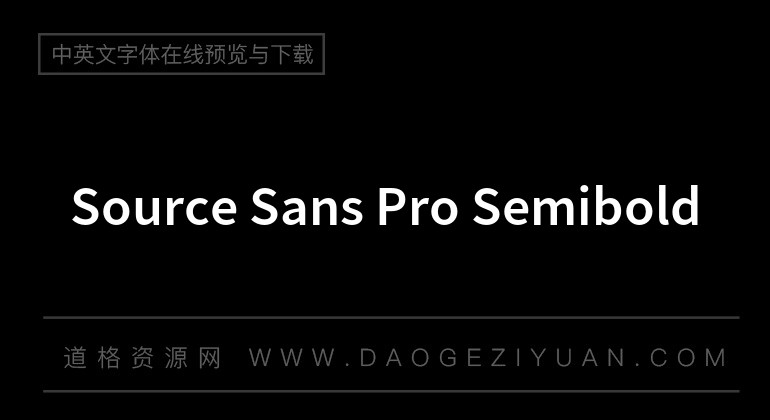 Source Sans Pro Semibold