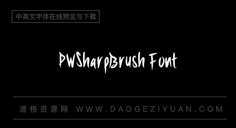 PWSharpBrush Font