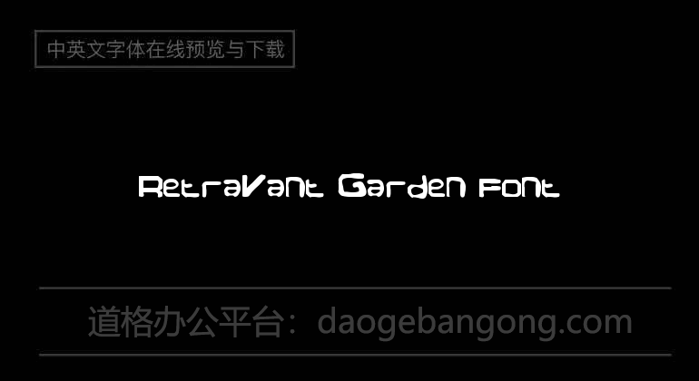 Retravant Garden Font