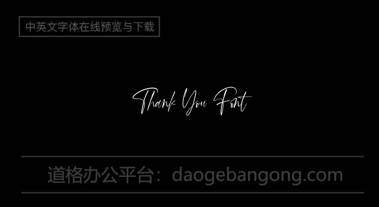 Thank You Font