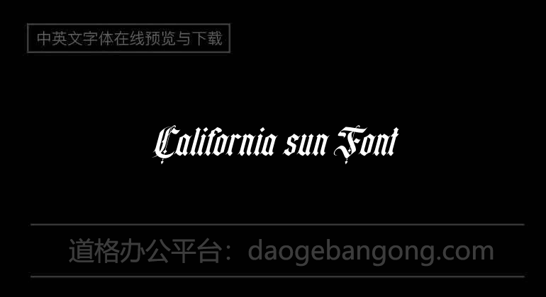 California sun Font