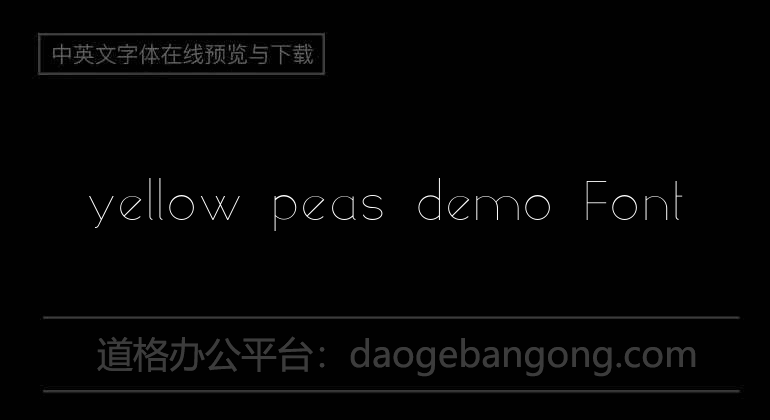 yellow peas demo Font