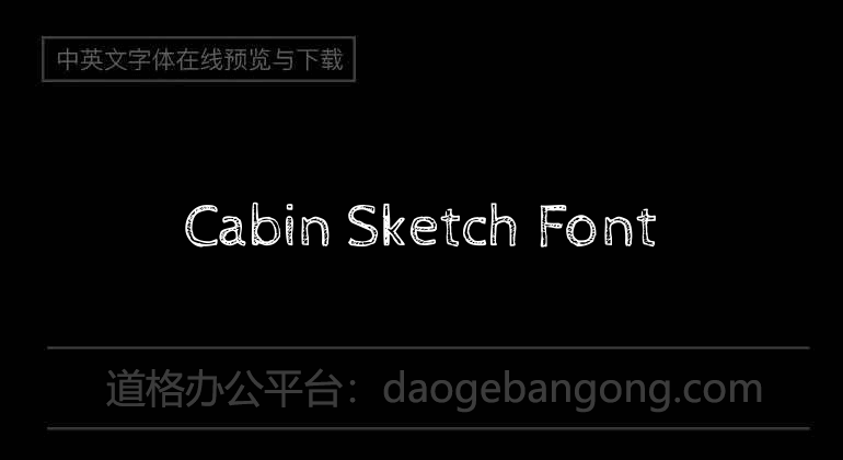 Cabin Sketch Font