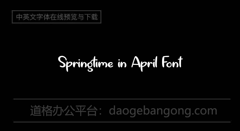 Springtime in April Font