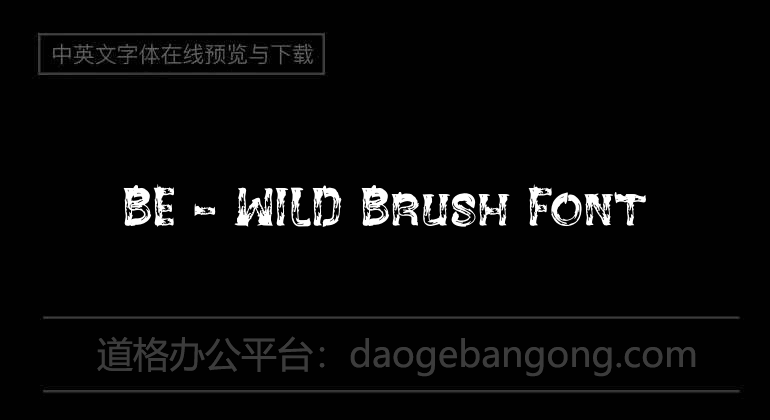 BE - WILD Brush Font