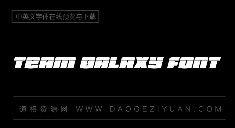 Team Galaxy Font