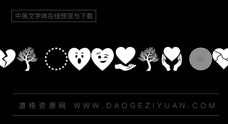 Font Hearts Love