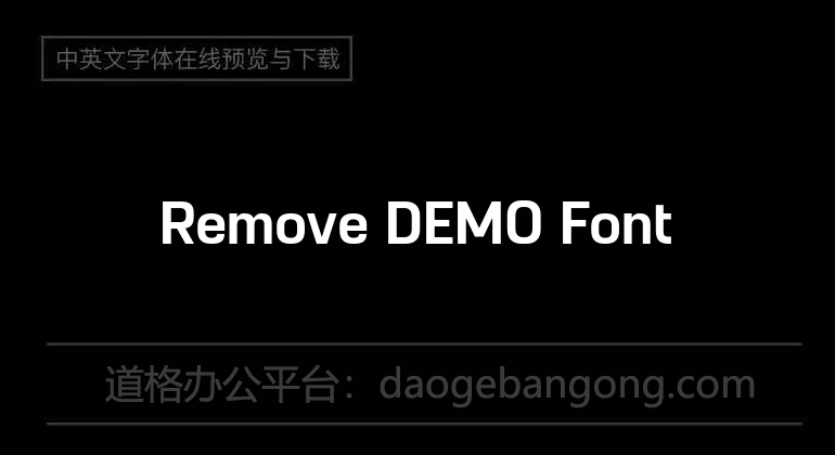 Remove DEMO Font