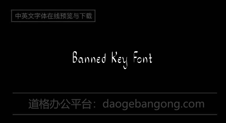 Banned Key Font