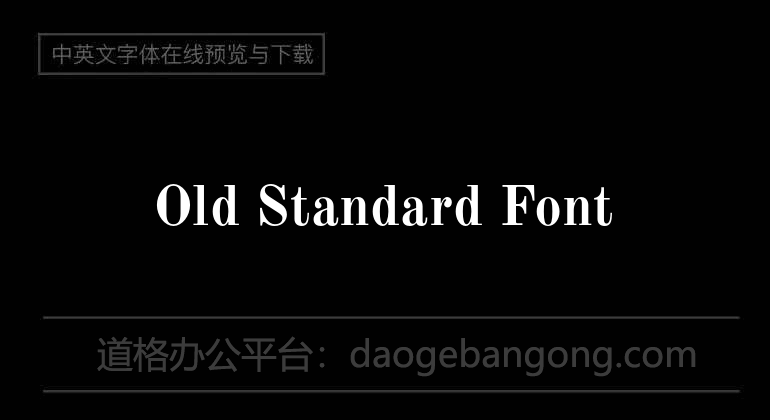 Old Standard Font