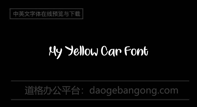 My Yellow Car Font