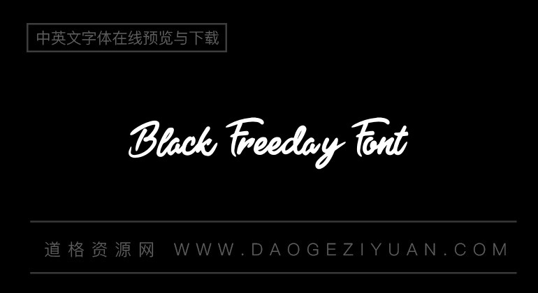 Black Freeday Font