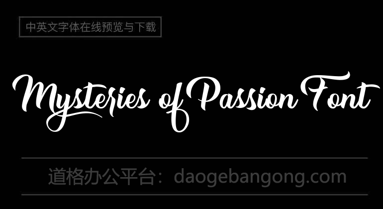 Mysteries of Passion Font